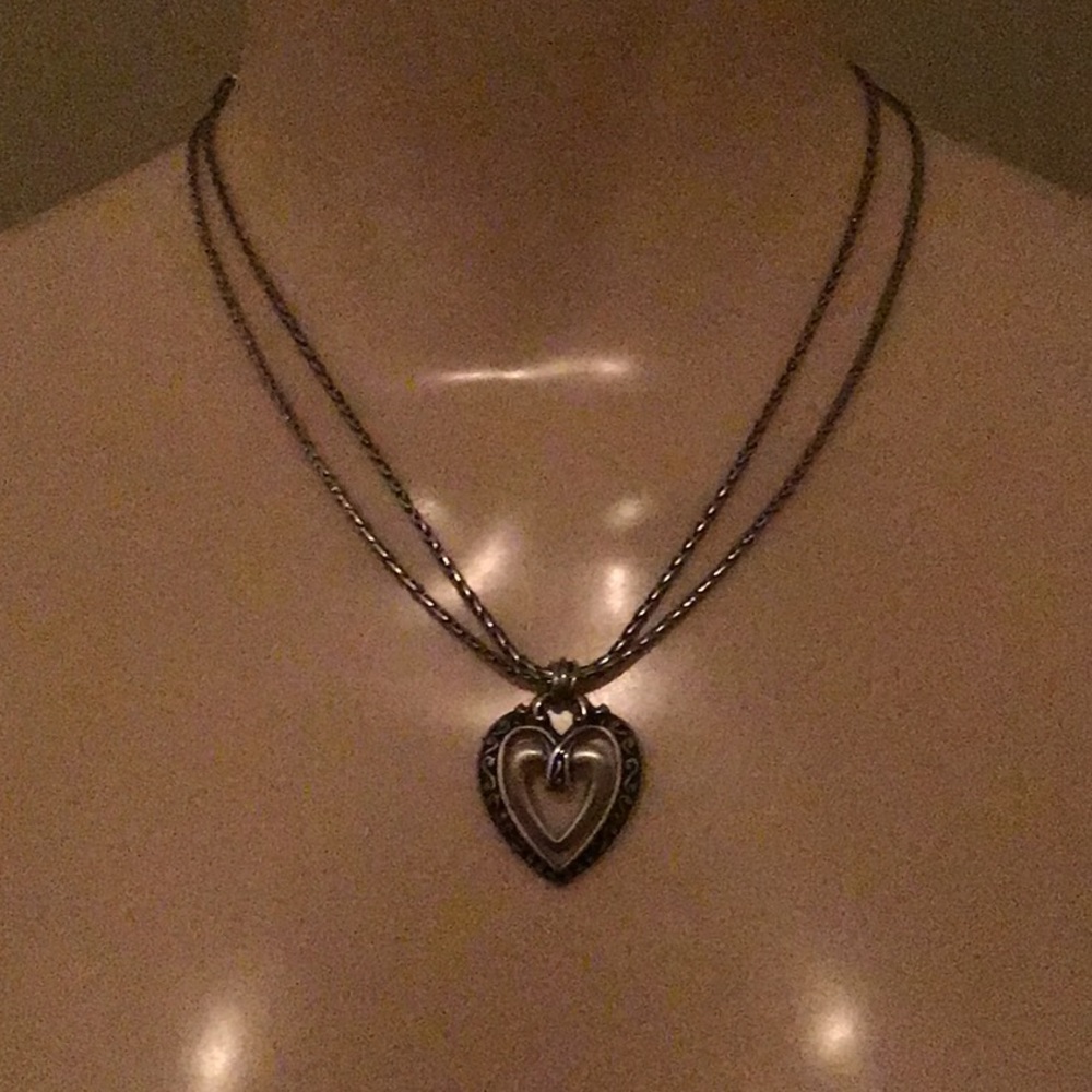 Brighton Heart Necklace Silver Tone